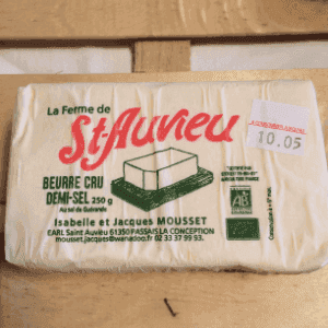 BEURRE cru demi-sel - 250 g -